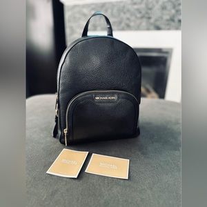 Michael Kors black leather handbag